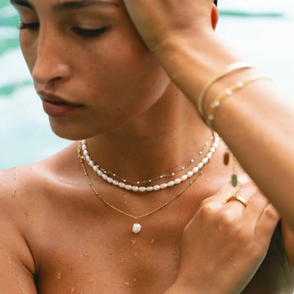 Freshwater Pearl Choker - Necklaces