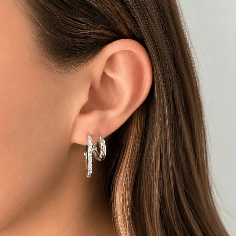 Freya Heart Hoop Earrings - Earrings