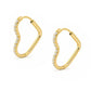 Freya Heart Hoop Earrings - Gold - Earrings
