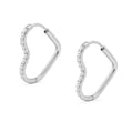 Freya Heart Hoop Earrings - Silver - Earrings