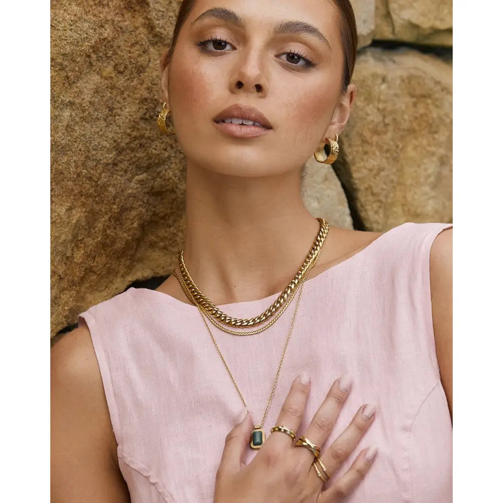 Gabriella Gold Hoop Earrings - Earrings
