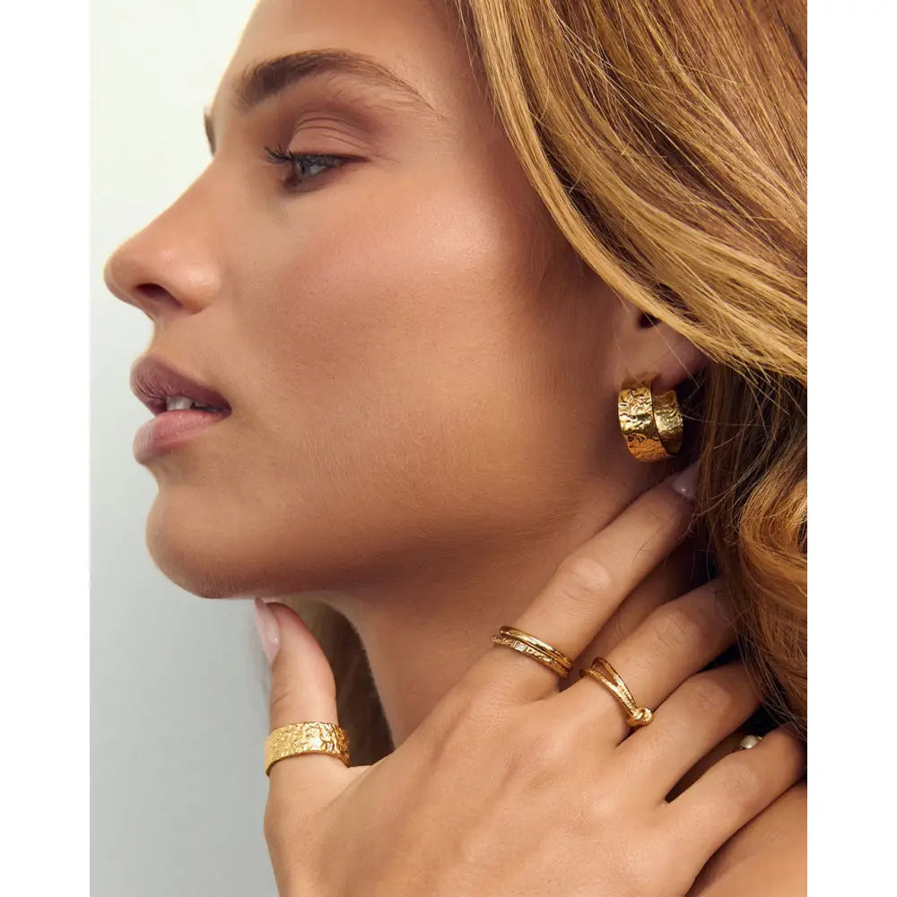 Gabriella Gold Hoop Earrings - Earrings