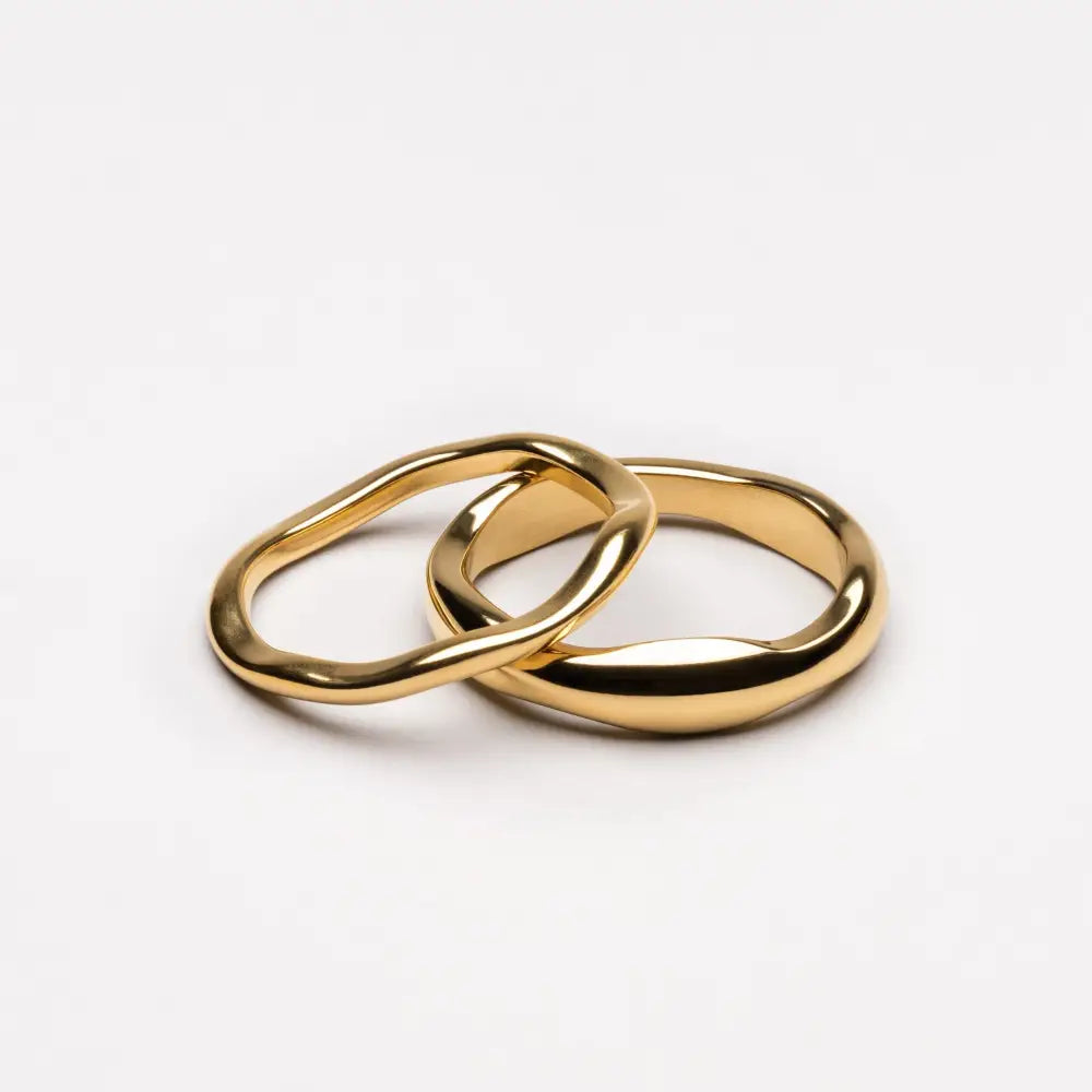 Gemini Stackable Rings - Gold / 5 - Rings