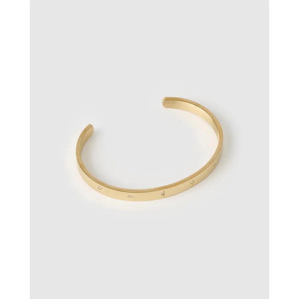 Gemma Gold Cuff Bracelet - Bracelets