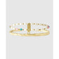 Gemstone Initial Bracelet Stack - H - Bracelets