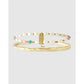 Gemstone Initial Bracelet Stack - L - Bracelets