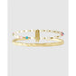 Gemstone Initial Bracelet Stack - N - Bracelets