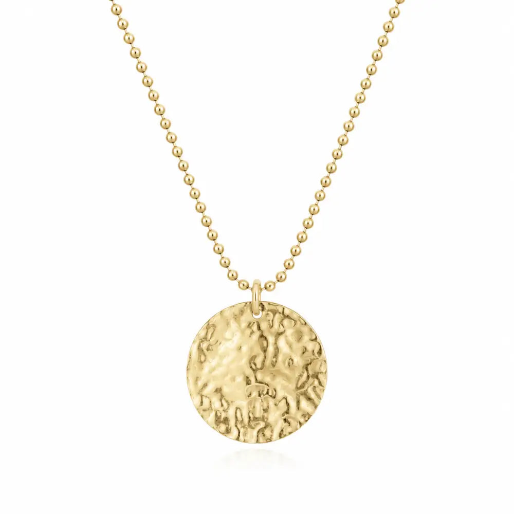 Genevieve Coin Necklace - Gold - Necklaces