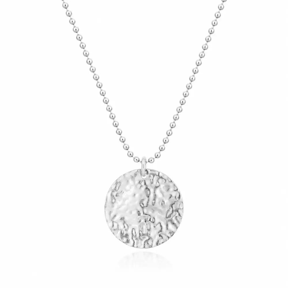 Genevieve Coin Necklace - Silver - Necklaces