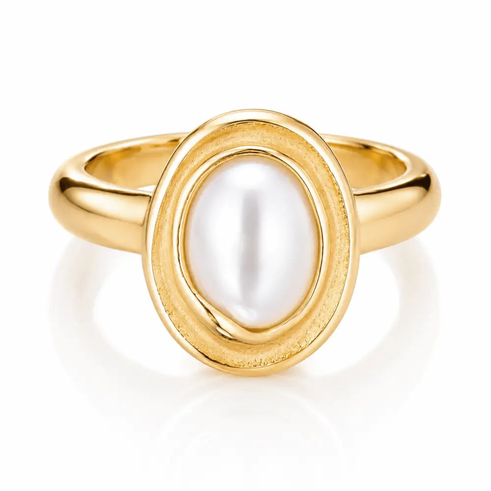 Glacier Pearl Ring - Gold / 6 - Rings