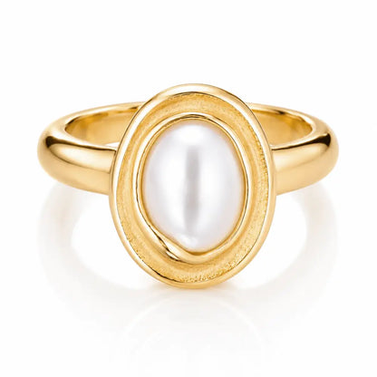Glacier Pearl Ring - Gold / 6 - Rings