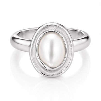 Glacier Pearl Ring - Silver / 6 - Rings