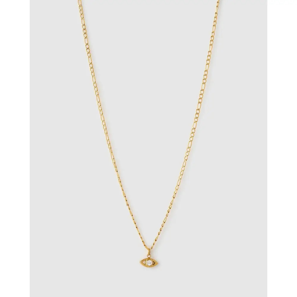 Golden Eye Gold Necklace - Necklaces