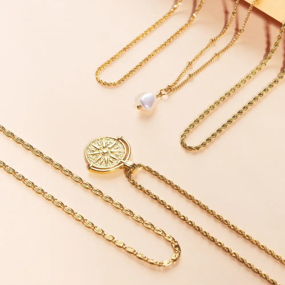 Golden Sun Necklace - Necklaces
