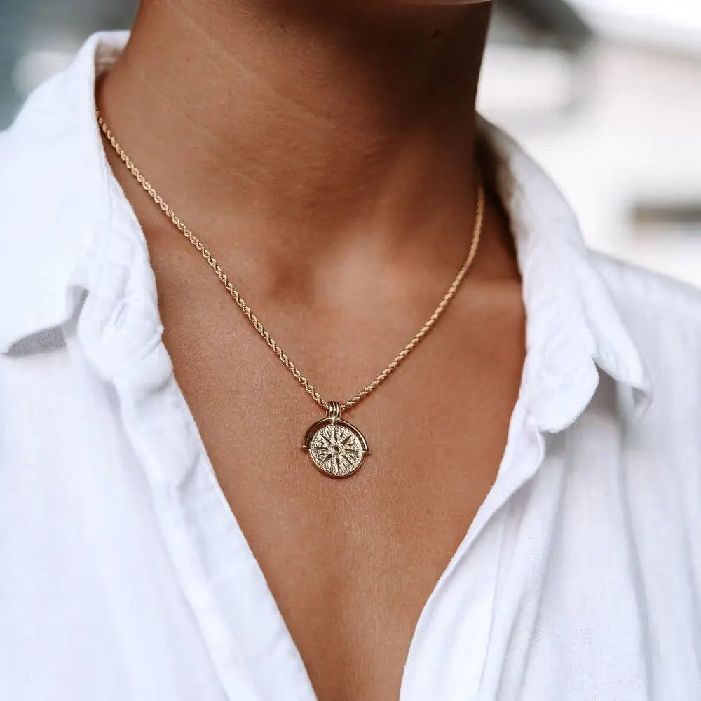 Golden Sun Necklace - Gold - Necklaces