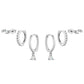 Grace Opal Earring Set - Silver - Earrings