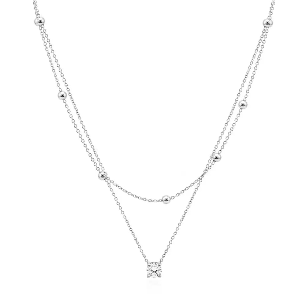 Gracie Layered Necklace - Silver - Necklaces