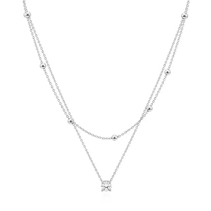 Gracie Layered Necklace - Silver - Necklaces