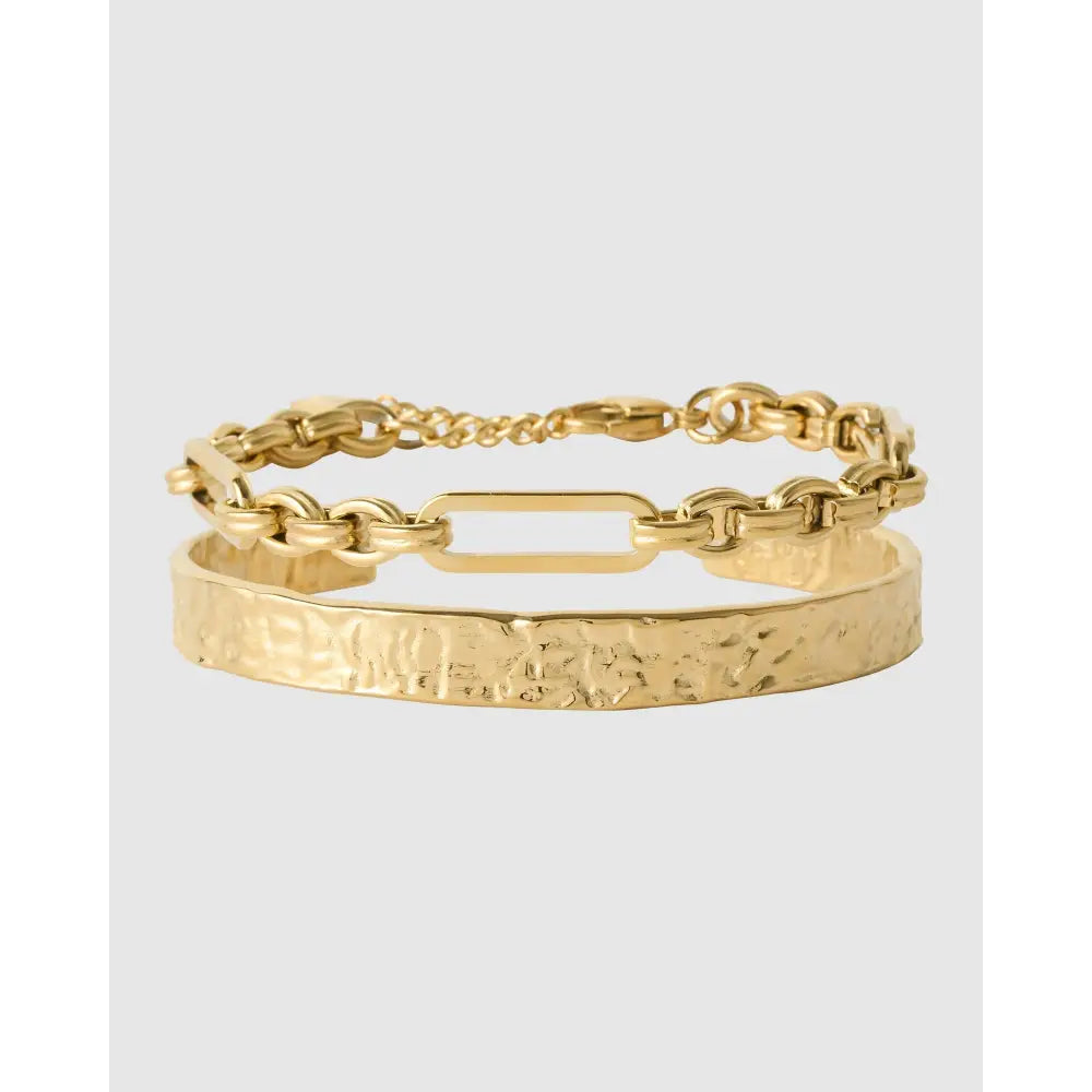 Grande Gold Bracelet Stack - Bracelets