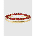 Hallelujah Red Agate Bracelet Stack - Bracelets