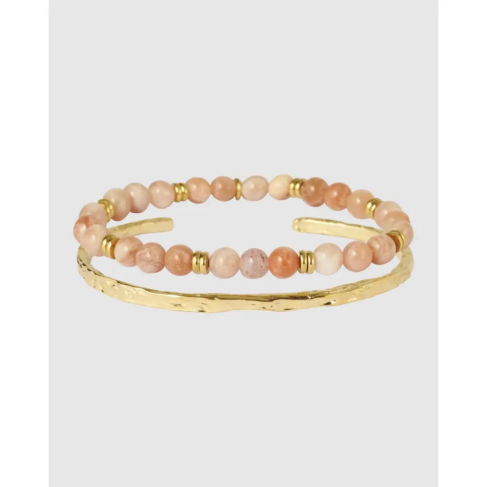 Hallelujah Sunstone Bracelet Stack - Bracelets