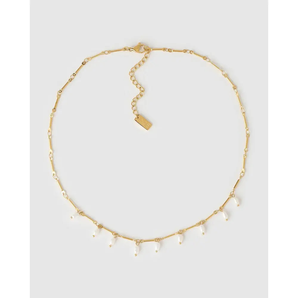Heidi Pearl Gold Necklace - Necklaces