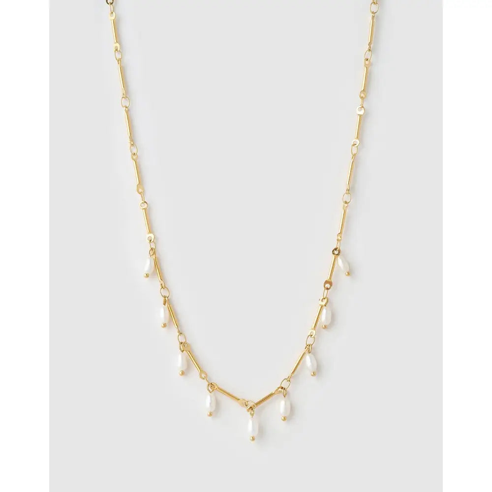 Heidi Pearl Gold Necklace - Necklaces