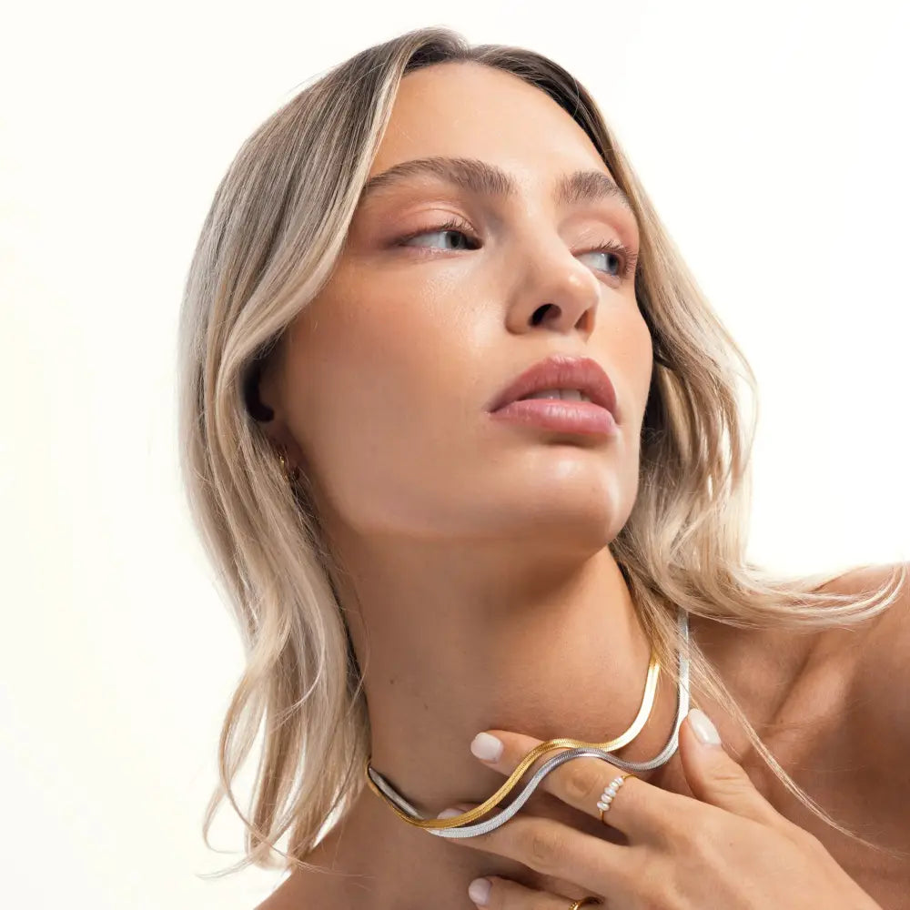 Herringbone Choker - Necklaces