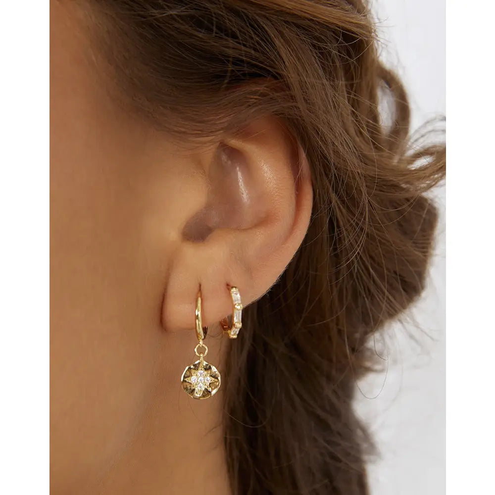 Holi Gold Huggie Earrings - Earrings