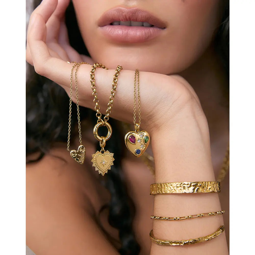 Honey Heart Gold Necklace - Necklaces