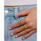 Inca Gold Stacking Ring with Stone - Rings