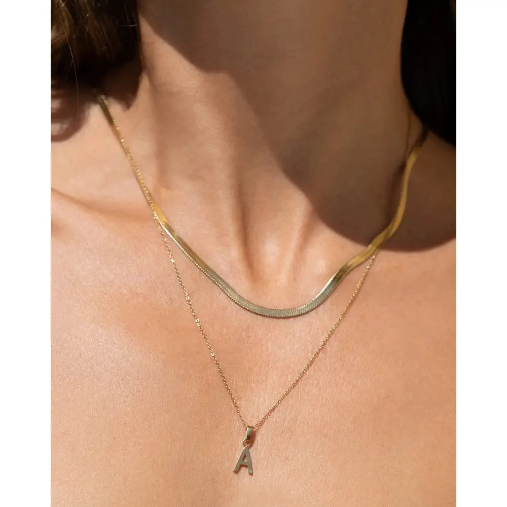 Initial Charm Necklace - Necklaces