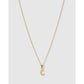 Initial Charm Necklace - C / Gold - Necklaces