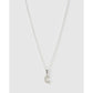 Initial Charm Necklace - C / Silver - Necklaces