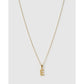 Initial Charm Necklace - E / Gold - Necklaces