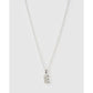 Initial Charm Necklace - E / Silver - Necklaces