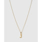 Initial Charm Necklace - J / Gold - Necklaces