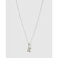 Initial Charm Necklace - K / Silver - Necklaces