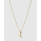Initial Charm Necklace - L / Gold - Necklaces