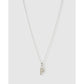 Initial Charm Necklace - P / Silver - Necklaces
