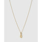 Initial Charm Necklace - Q / Gold - Necklaces
