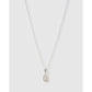 Initial Charm Necklace - Q / Silver - Necklaces