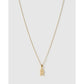 Initial Charm Necklace - R / Gold - Necklaces