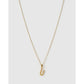 Initial Charm Necklace - U / Gold - Necklaces