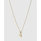 Initial Charm Necklace - V / Gold - Necklaces