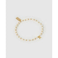 Initial Pearl Gold Bracelet - A - Bracelets