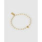 Initial Pearl Gold Bracelet - E - Bracelets