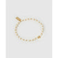 Initial Pearl Gold Bracelet - V - Bracelets