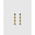 Isadora Gold Drop Earrings - Multi Blue - Earrings