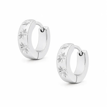 Jagger Huggie Hoop Earrings - Silver - Earrings
